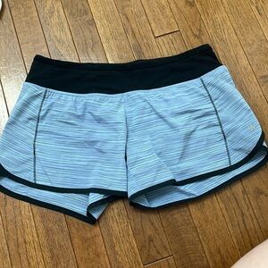 Fast and free 3” mid rise short blue lululemon